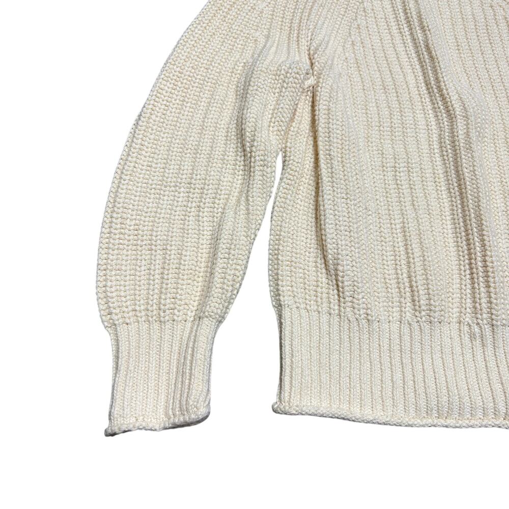 J. Crew Ivory Chunky Knit Relaxed Rollneck Turtleneck XXS Slouchy Oversized - Picture 3 of 8